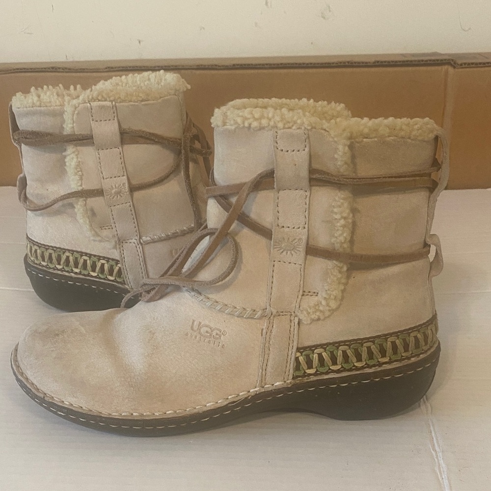 UGG Cove Women's Tan Suede Shearling Winter Boots